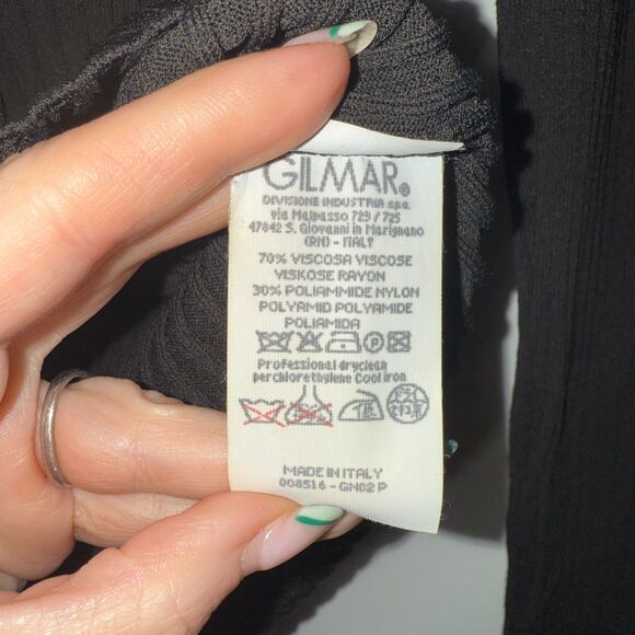 ICEBERG Made In Italy Vintage Y2K Ribbed V Neck Sweater - Brown/Red Trim M - Picture 6 of 7